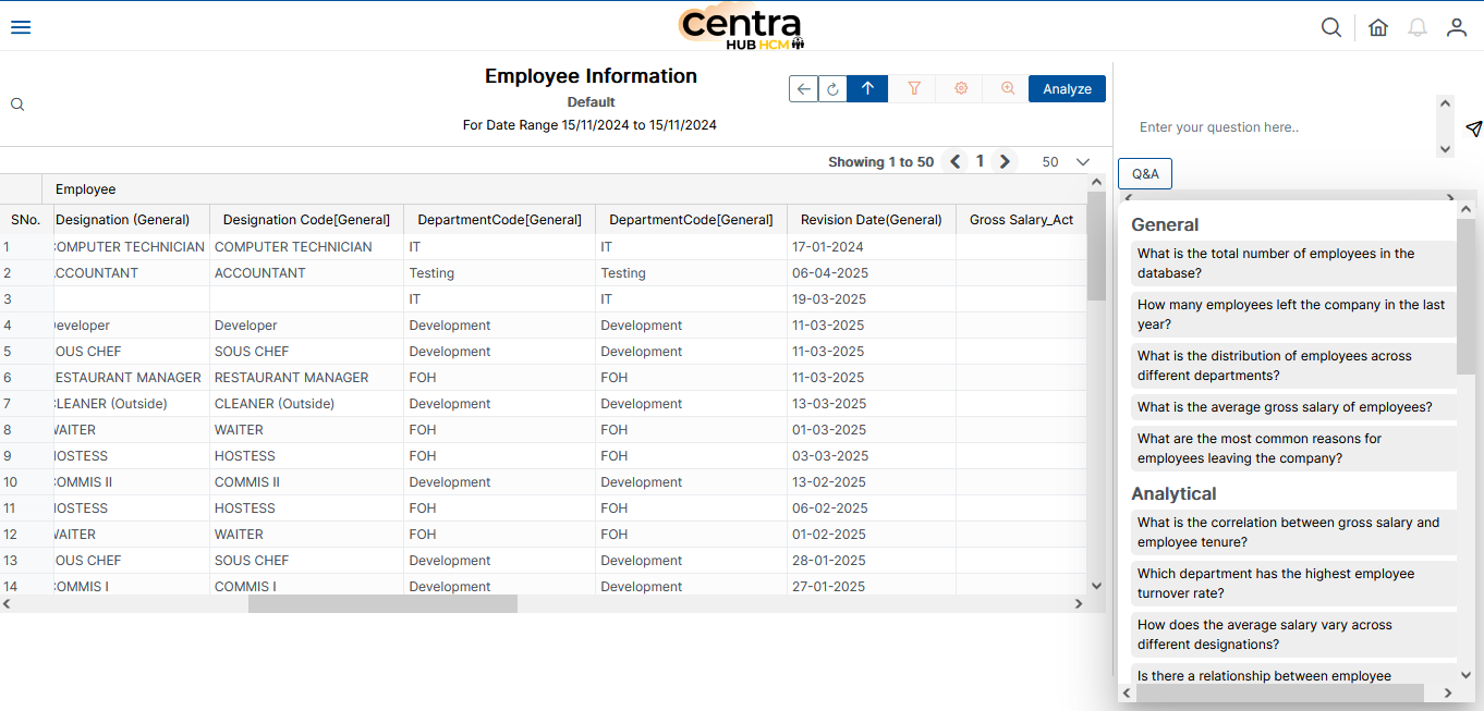 Feature Usage Screenshot